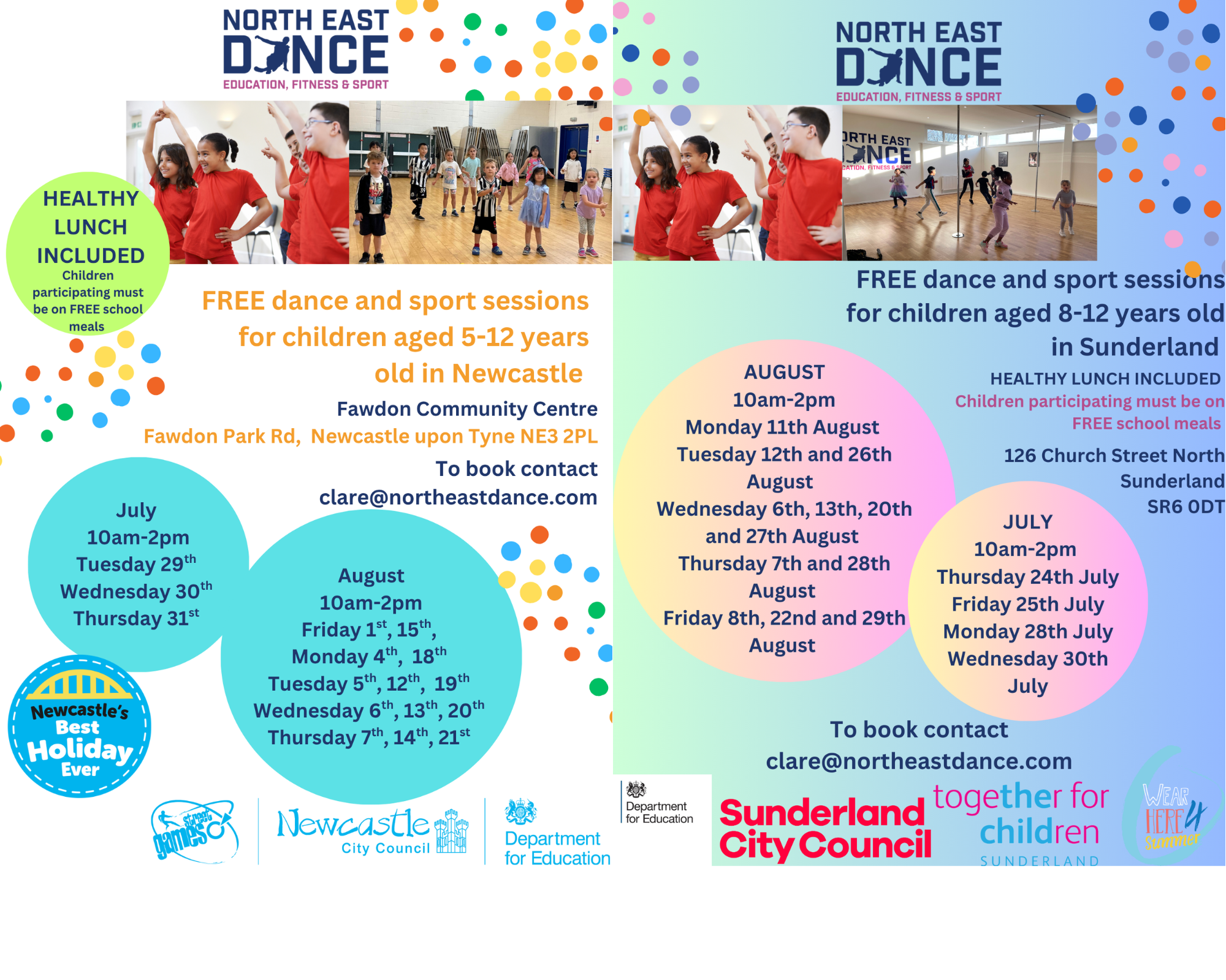 HAF Sunderland and Newcastle summer 2025